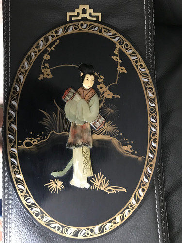 Tableau chinois bois laque - bois,