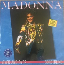 Madonna very rare maxi vinyl  bleu  italy "over and over"