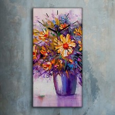 Horloge murale sur toile 30x60