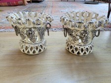 Paire corbeilles faience - corbeilles,