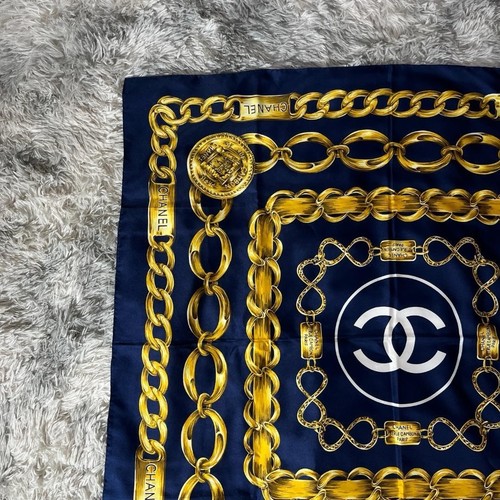 Foulard soie chaîne chanel - soie,