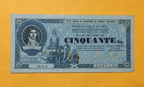 Billet france 1949 matiere - france,