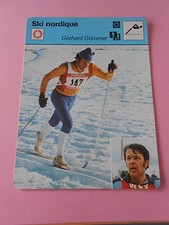 Ski Nordique Gerhard Grimmer RDA 1977 Fiche Card