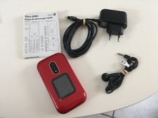 Téléphone mobile senior Doro 6060 - rouge à clapet + accessoires - Débloqué