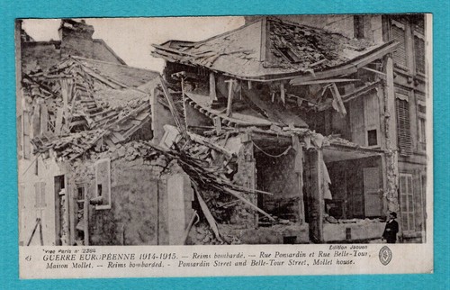 Reims bombardé rue - bombardé, :