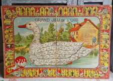 ANCIEN JEU DE L'OIE JOUET ENFANT VERS 1890