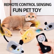 Souris électrique de simulation pour chat, jouet intelligent à induction, téléco