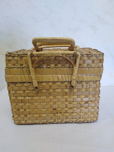 Malette osier panier - en, À