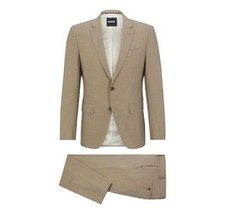 Boss Costume Slim Fit Homme en Laine Vierge 50489347 Couleur Beige