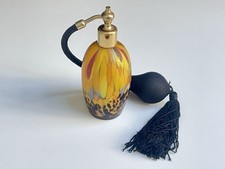 Ancien Vaporisateur parfum pâte de verre overlay Vintage Perfume Spray Bottle