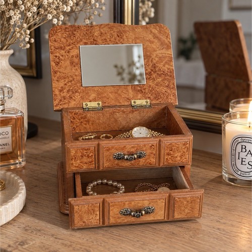 Boîte bijoux bois - bijoux, en