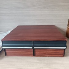 Boîte De Rangement VHS,Cassettes Vidéos,2 Tiroirs,24 Emplacements,Vintage, Bois