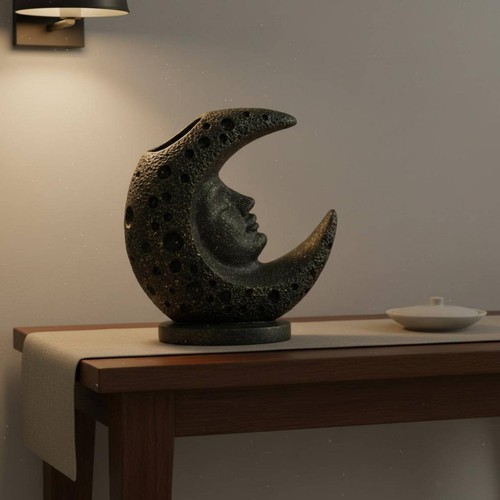 Vase lune résine - en, fait
