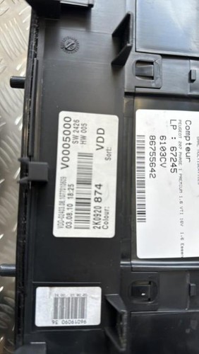 Compteur peugeot 207 - compteur, phase