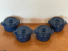 Joli lot de 4 mini cocotte individuelles en céramique FONTIGNAC / no le creuset