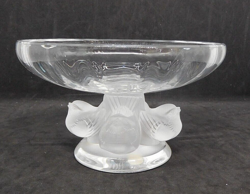 Lalique nogent pedestal bowl - lalique,