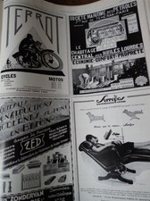 TERROT moto + ZONDERVAN + SURREPOS PASCAUD publicité papier ILLUSTRATION 1929 co