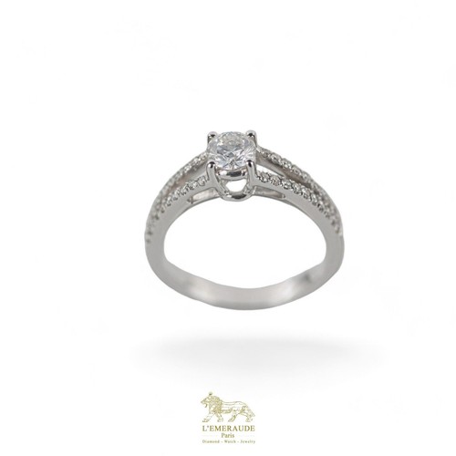Bague solitaire blanc - solitaire,