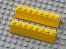 2 x LEGO Yellow Slope 45 2 x 8