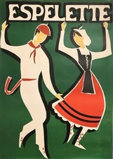 AFFICHE POSTER  Espelette Pays