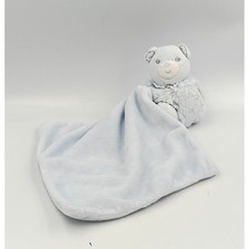 Doudou plat ours bleu mouchoir