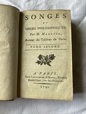 Livre Ancien 18e Siècle Songes Et Visions Philosophiques Tome 2 De 1790