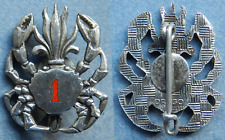 1° REC 1° GPT AMPHIBIE, CRABE ARGENTÉ, RETIRAGE, LÉGION ÉTRANGÈRE CAVALERIE