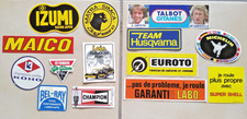 lot 14 autocollants ancien Talbot Matra Simca Gitanes Michelin Labo Champion