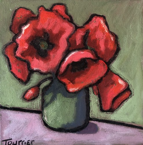 Tableau coquelicots dans - tableau, un