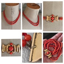 Collier Perle Corail Rouge
