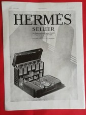 Pub Luxe HERMES Sellier 1930 Publicité presse Chapeau Feutre TIRARD ill CAZENOVE