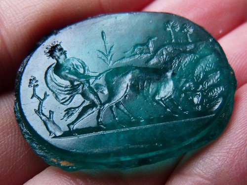 Camée intaille verre ancien - ,
