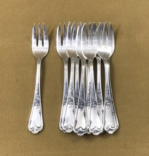 fourchettes à gâteaux ERCUIS modèle LOUIS XV métal argenté Couvert Table 14,5 cm
