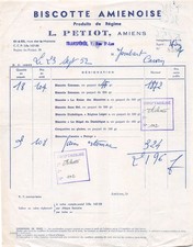 1952     FACTURE BISCOTTE