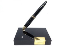 SOCLE AVEC STYLO PLUME MONTBLANC MEISTERSTUCK 149 VERRE RESINE PEN STAND DESK