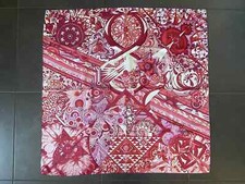 Foulard Hermès intitulé Ivresse de l'infini / taille 90 / Rose rouge blanc