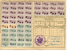 SOCIO POSTAUX D'ALSACE LORRAINE SUR CARTE QUITTANCE / DUSS BEZIRK 1917