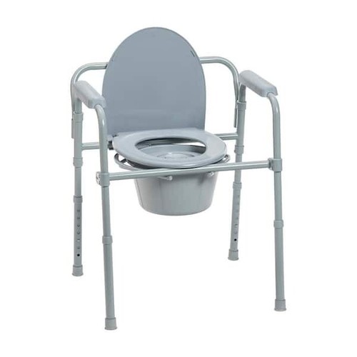 Folding bedside commode - commode,