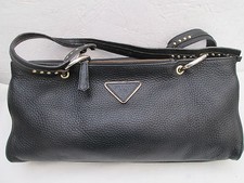 -AUTHENTIQUE sac à main PRADA cuir vintage bag 