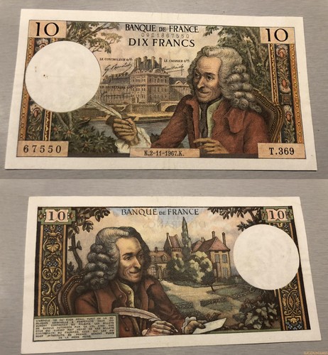 Francs voltaire type 1963 - 10,