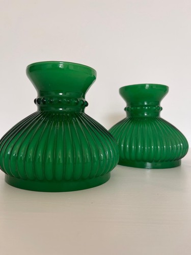 Pair vintage green - pair, opaline