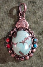 Ancien Pendentif Turquoise