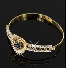 Bracelet Neoglory Coeur Du Or Avec Vitre Noir Et Blanc