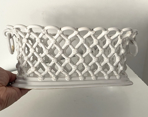Superbe coupe ajourée - , faience