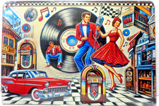 PLAQUE METAL Tôlée VINTAGE