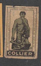 Ancienne  étiquette Allumettes  Belgique BN1518 Charbonnier 