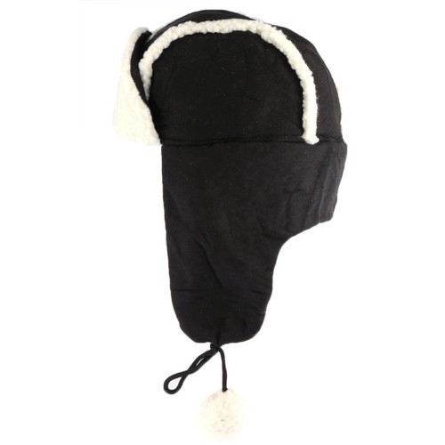 Chapka noire imitation mouton - chapka,