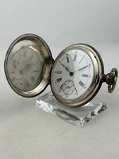 Montre De Poche Savonnette À Remontage Par Clé En Argent 0,875, Fonctionne