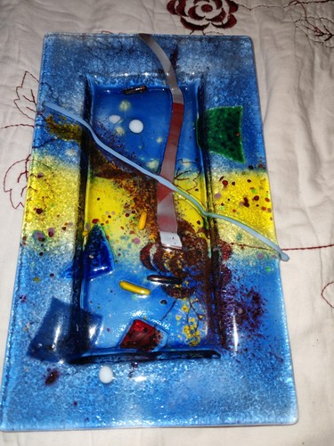 Cendrier verre fusing - verre, original