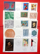 SUPERBE  LOT  n° 5  de 10 ENVELOPPES FDC  1er JOUR :  FORMAT  TABLEAUX